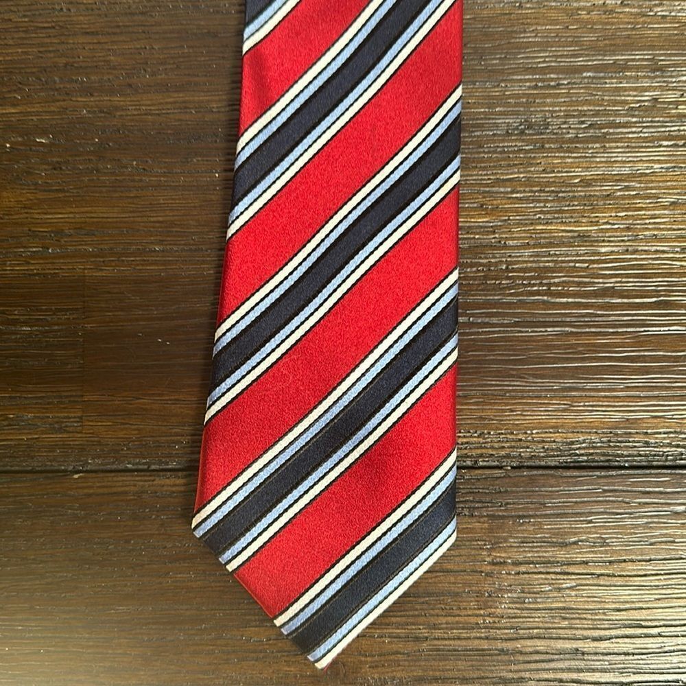 Saks Red/White/Blue Silk Tie